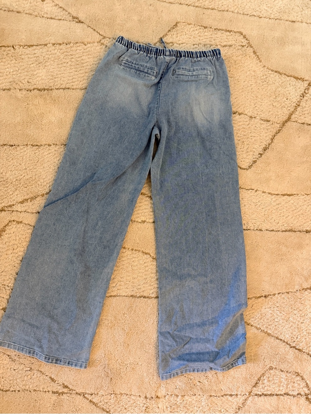 Light Blue Drawstring Jeans - Picture 4 of 4